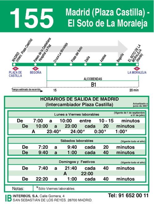 Autobus 155 La Moraleja