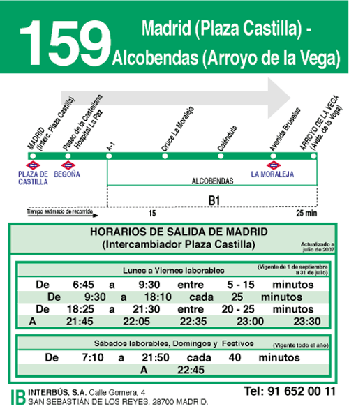 Autobus 159 La Moraleja