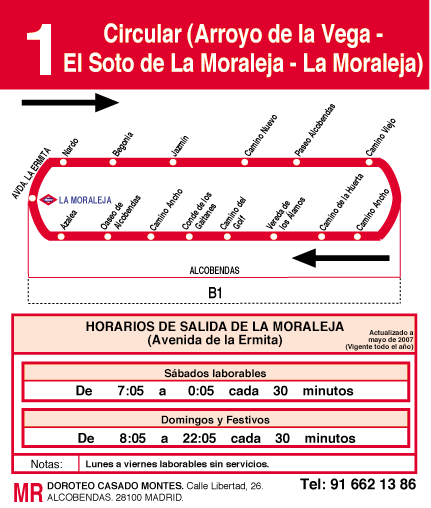 Autobus L1 La Moraleja