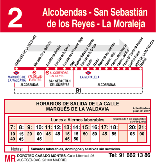 Autobus L2 La Moraleja