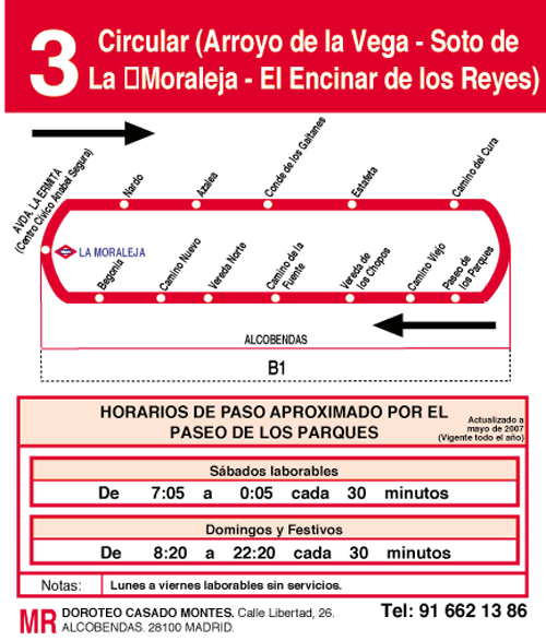 Autobus L3 La Moraleja